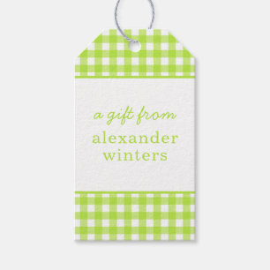 Gingham Personalised Gift Tags
