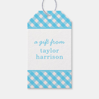 Gingham Personalised Gift Tags