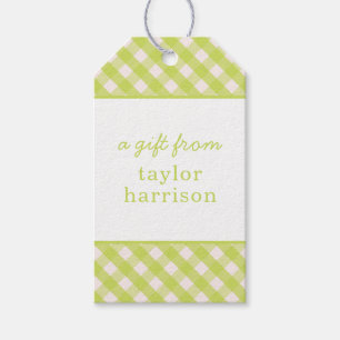 Gingham Personalised Gift Tags