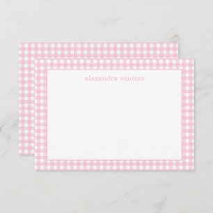 Gingham Personalised Note Cards