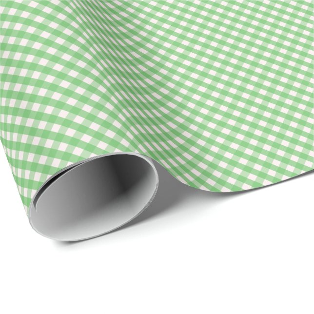 Gingham Personalized Gift Tags Wrapping Paper (Roll Corner)
