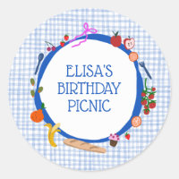 Gingham Picnic Modern Cute CUSTOM BIRTHDAY PARTY