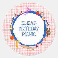Gingham Picnic Modern Cute CUSTOM BIRTHDAY PARTY
