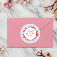 Gingham Picnic Modern Cute CUSTOM BIRTHDAY PARTY