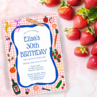 Gingham Picnic Modern Cute CUSTOM BIRTHDAY PARTY