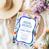 Gingham Picnic Modern Cute CUSTOM Bridal Shower