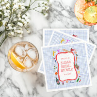 Gingham Picnic Modern Cute CUSTOM Bridal Shower