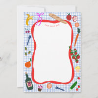 Gingham Picnic Modern Cute CUSTOM Bridal Shower