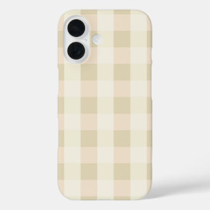 Gingham   Pink & Cream iPhone 16 Case