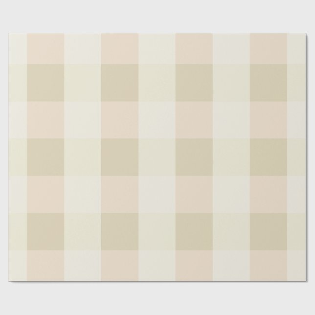 Gingham | Pink & Cream Wrapping Paper (Flat)