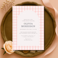 Gingham Pink Girl Baby Shower
