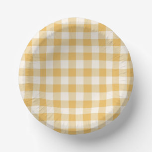 Gingham Plaid Bowls Paper Plate