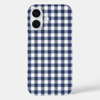 Gingham Plaid Pattern - Navy Blue