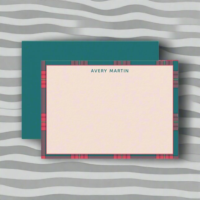 Gingham Plaid Personalised Thank you Card (Creator Uploaded)