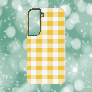 Gingham Plaid Yellow Pattern Samsung Galaxy Case