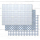 Gingham Polka Dots Dusty Blue Mix and Match 