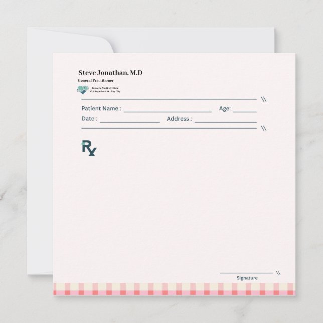 Gingham Recipes Blush Pink Check Cute Feminine Invitation (Front)