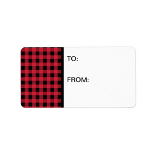Gingham Red and Black Label