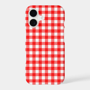 Gingham Red and White Pattern iPhone 7 Plus Case