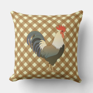 GINGHAM ROOSTER CUSHION