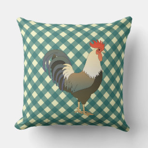 GINGHAM ROOSTER CUSHION