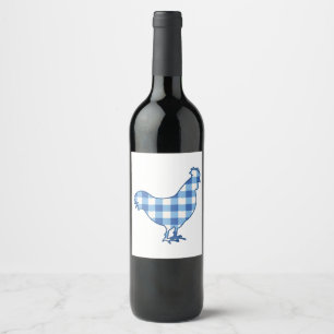 Gingham Rooster Wine Label