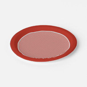 Gingham-Rustic Orange-Paper Plates
