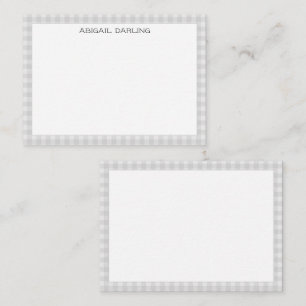 Gingham Simple Modern Thin Border Card