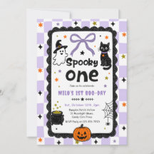 Gingham Spooky One Halloween Birthday Party
