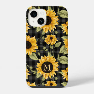 Gingham Sunflowers Pattern iPhone 14 Case