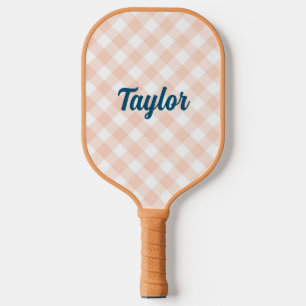 Gingham Tan Pickleball Paddle