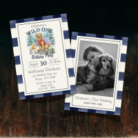 Gingham Wild One Golden Retriever 1st Birthday
