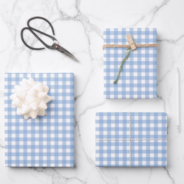 Gingham Wrapping Paper Sheet (Front)