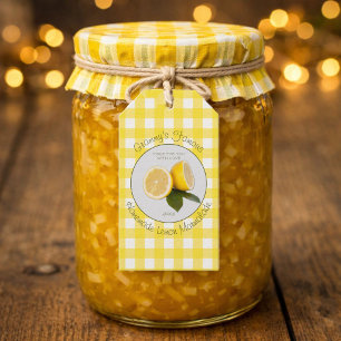 Gingham Your Famous Custom Lemon Marmalade Gift Tags