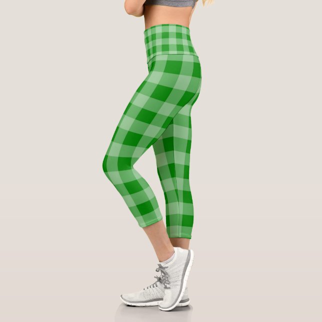 Gingham-| Zazzle_Growshop. Capri Leggings (Left)