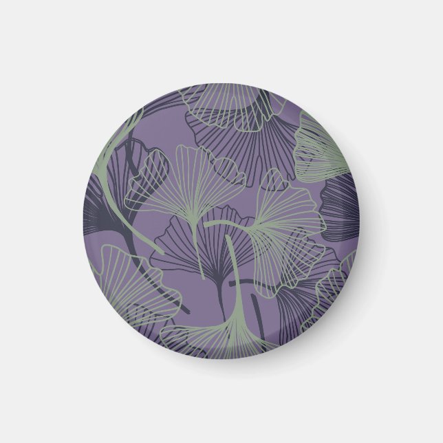 Gingko biloba: abstract vintage pattern. magnet (Front)