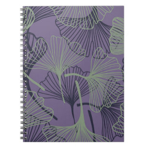 Gingko biloba: abstract vintage pattern. notebook