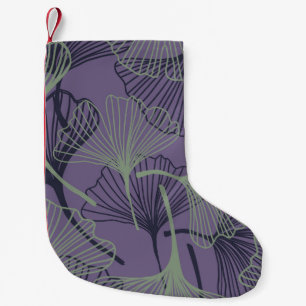 Gingko biloba: abstract vintage pattern. small christmas stocking