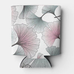 Gingko biloba hand-drawn. can cooler