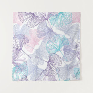 Gingko Biloba Rose Quartz Pattern Tapestry