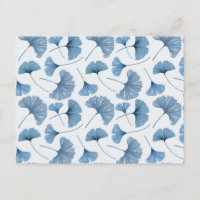 Gingko leaf blue and white pattern journal