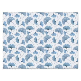 Gingko leaf blue and white pattern  tissue paper