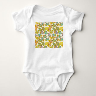 Gingko Leaves: Floral Abstract Art Baby Bodysuit
