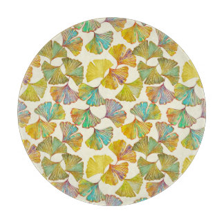 Gingko Leaves: Floral Abstract Art Cutting Board