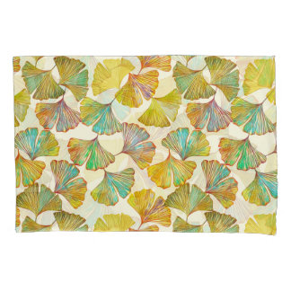 Gingko Leaves: Floral Abstract Art Pillowcase