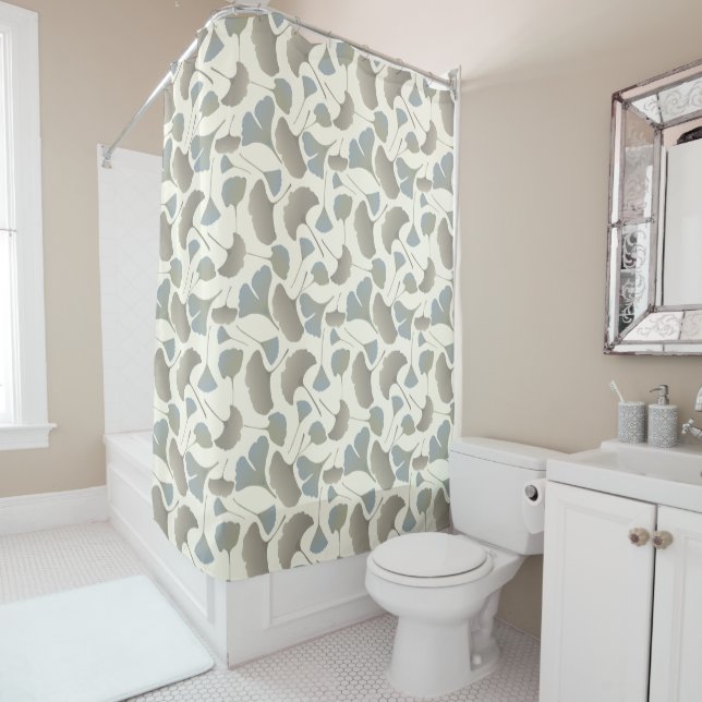 Gingko Leaves Shower Curtain (In Situ)