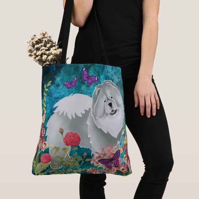 GINGKO THE BLUE CHOW  TOTE or CROSSBODY (Close Up)