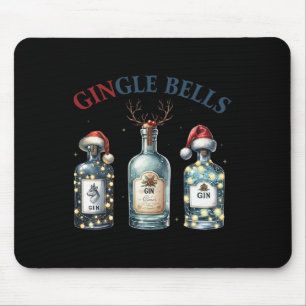 Gingle Bells Funny Gin Gin Bells Christmas Tree Me Mouse Pad