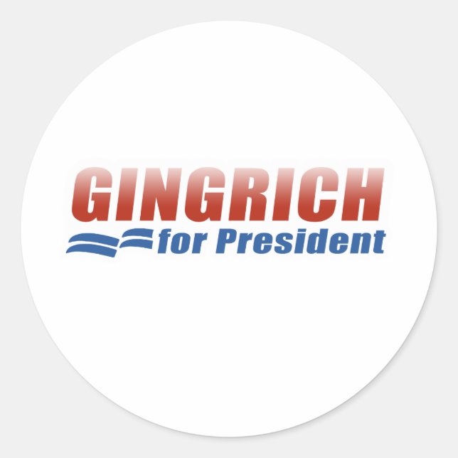 Gingrich for President (2) Classic Round Sticker (Front)
