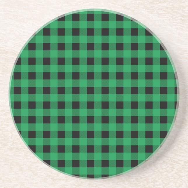 Ginham Green and Black Coaster (Front)